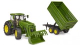  Bruder John Deere 7r 350 Frontloader & Tipping Trailer (br3155)