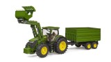 Bruder John Deere 7r 350 Frontloader & Tipping Trailer (br3155)