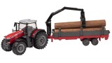  Burago Massey Ferguson 8740s 10cm With Tree Forwarder (143025)