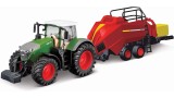  Burago Tractor W/bale Lifter Fendt 1050 Vario 10cm Green (141505)