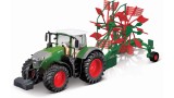  Burago Tractor W/whirl Rake Fendt 1050 Vario 10cm Green (141506)