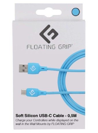  Cablu Controller Floating Grip 05m Silicone Usb C Blue pentru PS5