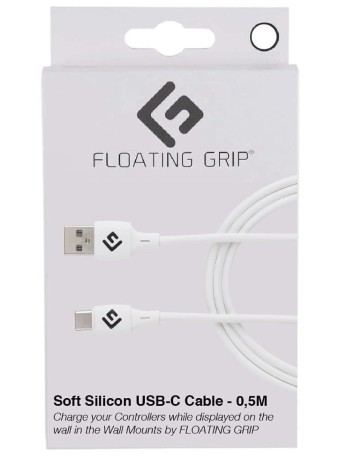  Cablu Controller Floating Grip 05m Silicone Usb C White pentru PS5