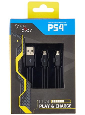  Cablu Dublu Steelplay De Incarcare Pentru Controllere pentru PS4