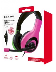 Casti Bigben Stereo V1 Pink/green - Nintendo Switch 