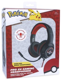 Casti Cu Fir Otl Pokemon Pro G4 Negru/rosu 