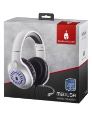 Casti Cu Fir Spartan Gear Medusa Wired Alb/negr...