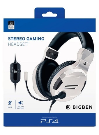  Casti Nacon Stereo Gaming V3 Alb  Playstation 4 pentru PS4