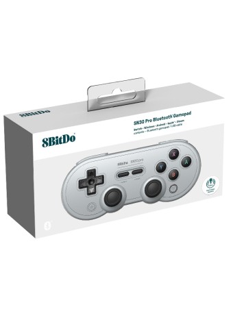  Controller 8bitdo Sn30 Pro Halled Gray pentru NSW / PC