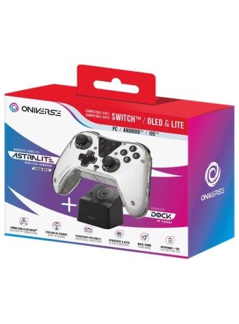  Controller Oniverse Astralite Wireless Smoked White & Charging Station pentru PC