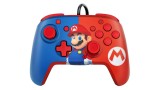  Controller Pdp Faceoff Deluxe Audio Super Mario Rosu Albastru pentru NSW