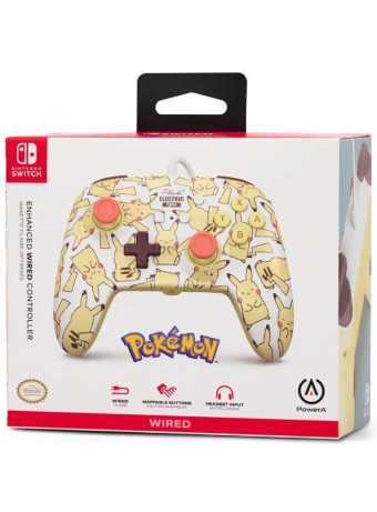  Controller Powera Enh Wired Pikachu Blush pentru NSW