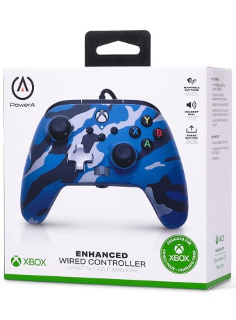  Controller Powera Enhanced Wired Blue Camo pentru XBOX SERIES