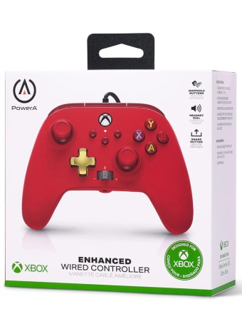  Controller Powera Enhanced Wired Red pentru XBOX SERIES