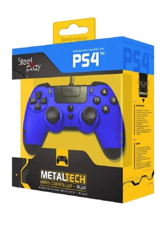  Controller Wired Steelplay Metaltech Albastru pentru PS4