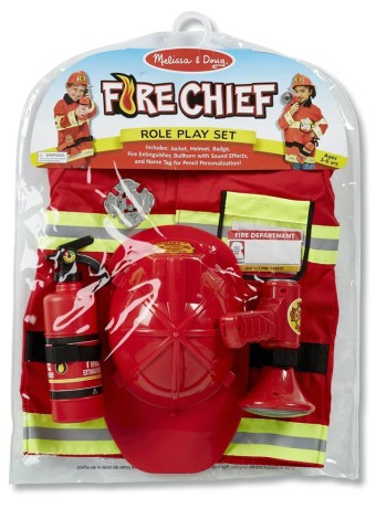  Costum Melissa & Doug Role Play Set Fire Chief (14834)