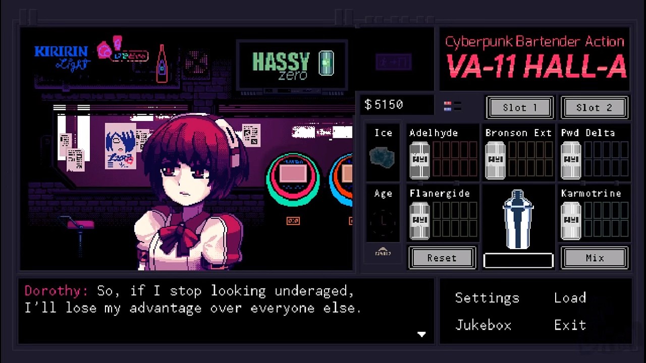 Joc Cyberpunk Bartender Action Va 11 Hall A pentru PS4
