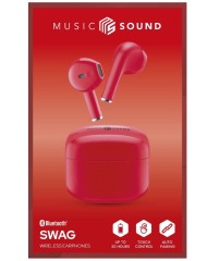Earphones Ms Swag Tws Bt Red