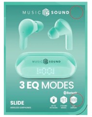 Earpods Ms Slide 3eq LCD Tws Bt Green