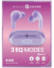 Earpods Ms Slide 3eq LCD Tws Bt Purple