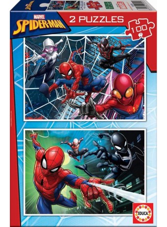  Educa 2x100 Pcs Spider-man Puzzle (80-18101)