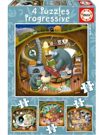 Educa Progressive Puzzle Forest Tales 12-16-20-25 Pcs (80-19685) 