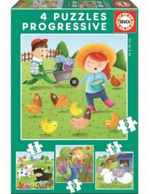Educa Puzzle 6-9-12-16 Farm Animals (80-17145) 