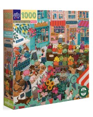 Eeboo Puzzle 1000pcs English Green Market (epztegm)