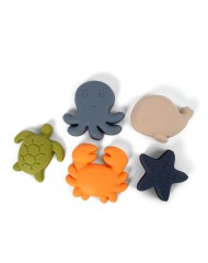 Filibabba Silicone Sand Toys 5 Pieces Animals Of The Sea (fi-03088)