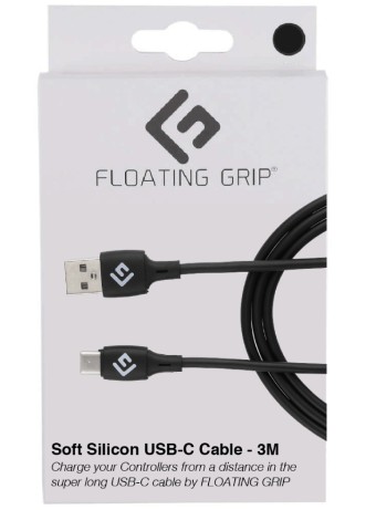  Floating Grip 3m Silicone Usb C Cable Black pentru PS5