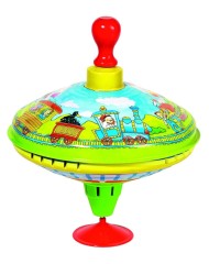 Goki Humming Top With Wooden Handle Train (53058)