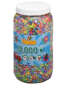 Hama Beads MIDI Pastel MIX, 13.000 Pcs (211-50) 