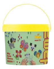 Hama Maxi Beads 3000pcs + 4 Plates In Bucket (388806)