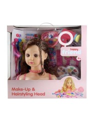 Happy Friend - Make Up Dollhead - Brunette (804012)