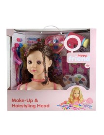 Happy Friend - Make Up Dollhead - Brunette (804012) 