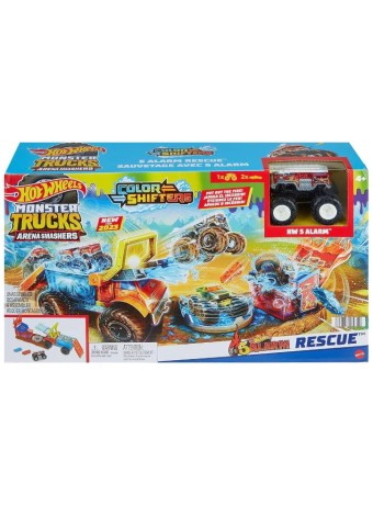  Hot Wheels Monster Trucks Arena Smashers Color Shifters 5-alarm Rescue (hpn73)