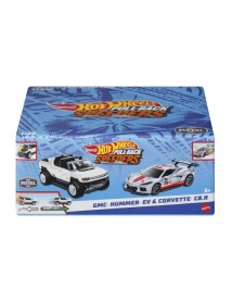 Hot Wheels Pull-back Speeders Gmc Hummer Ev Corvette C8.r (hpr94) 