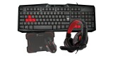  Kit Techmade 3in1 Keyboard + Mouse Wireless + Headphones + Mousepad pentru PC