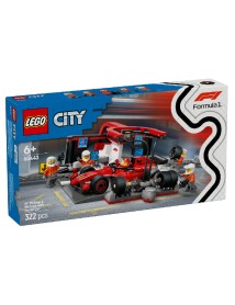 Lego City F1 Pit Stop & Pit Crew With Ferrari Car (60443) 