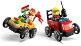 Joc Lego City Pizza Vs. Fire Truck Race Car Pack (60458)