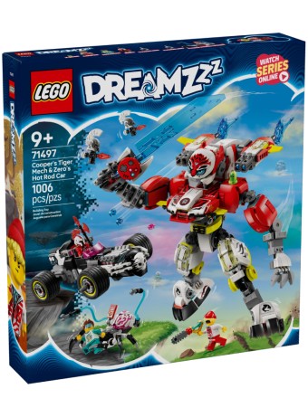 Joc Lego Dreamzzz Coopers Tiger Mech & Zeros Hot Rod Car (71497)