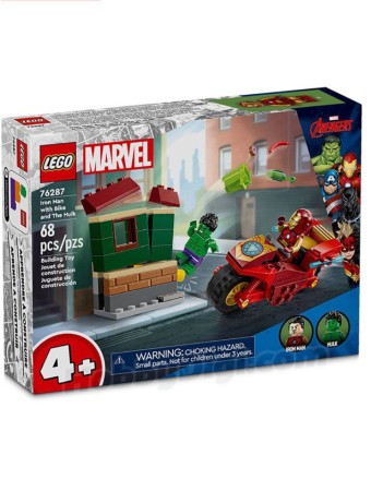 Joc Lego Marvel Iron Man With Bike And The Hulk (76287)