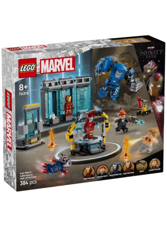 Joc Lego Marvel Super Heroes The Infinity Saga Iron Mans Laboratory Hall Of Armor (76315)