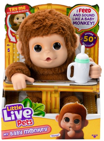 Jucarie Plus Little Live Pets My Baby Monkey Mango (26558)