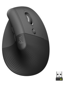 Logitech Lift Right Vertical Ergonomic Mouse Graphite Black 
