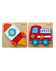 Magni Firetruck/rocket Puzzle (3937)