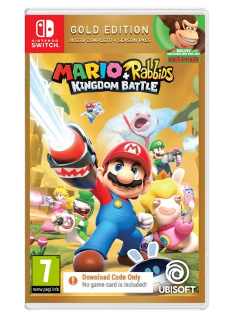 Joc Mario + Rabbids Kingdom Battle Gold Edition Code In Box pentru Nintendo Switch
