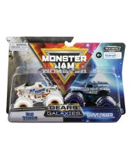 Monster Jam 1:64 Gears Blue Thunder & Galaxies Grave Digger