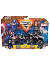 Monster Jam 1:64 Marvel 2 Pack Captain America Vs. Winter Soldier 