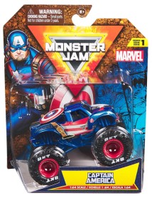 Monster Jam 1:64 Marvel Single-captain America (6071333) 